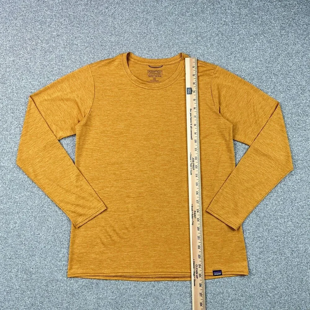 Patagonia Capilene Cool Daily Base Layer Shirt Womens M Yellow Heather L/S Hike - Picture 5 of 7